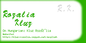 rozalia kluz business card